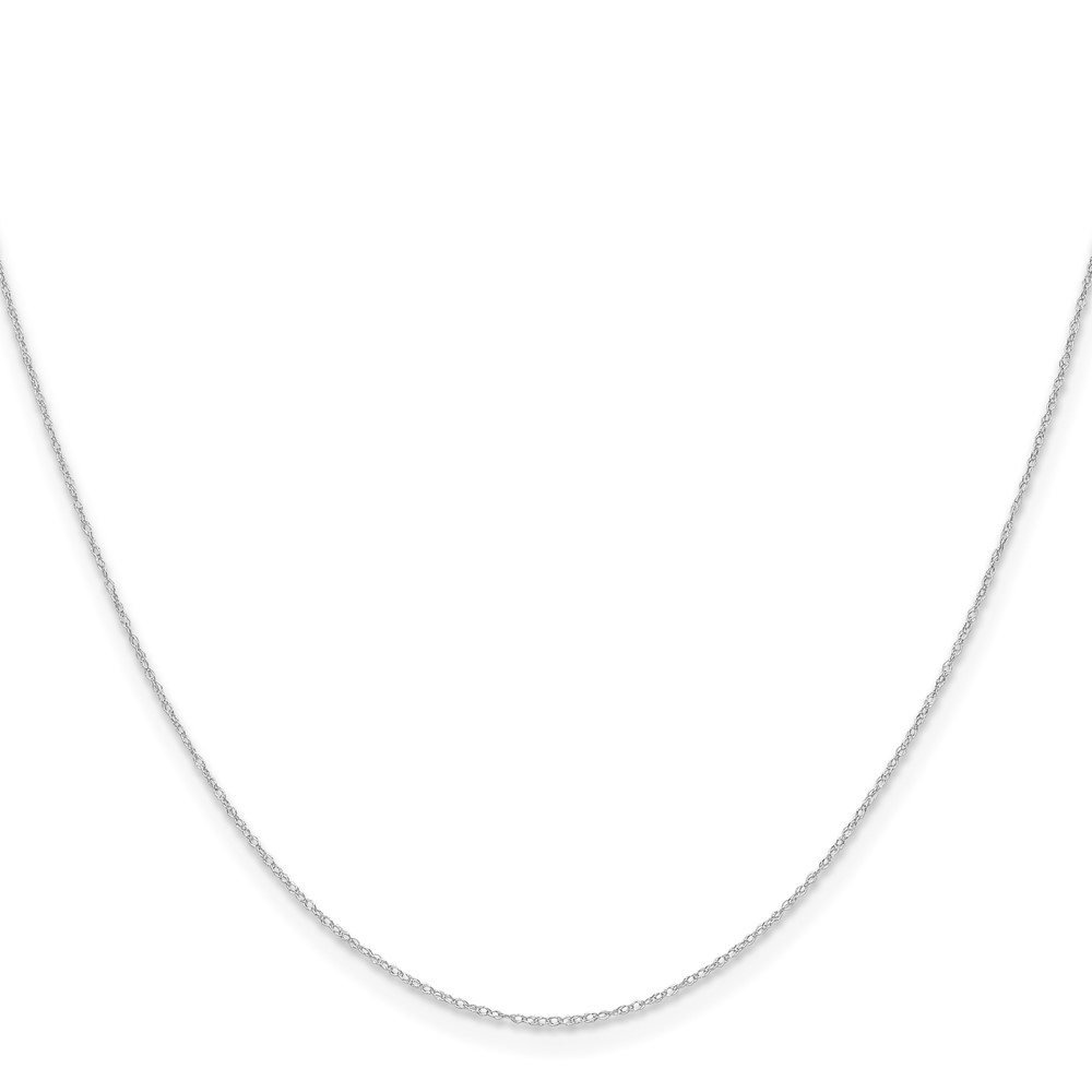 14k White Gold .4 mm Carded Cable Rope Chain (4RW-18)