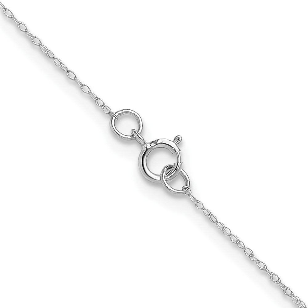 14k White Gold .4 mm Carded Cable Rope Chain (4RW-18)
