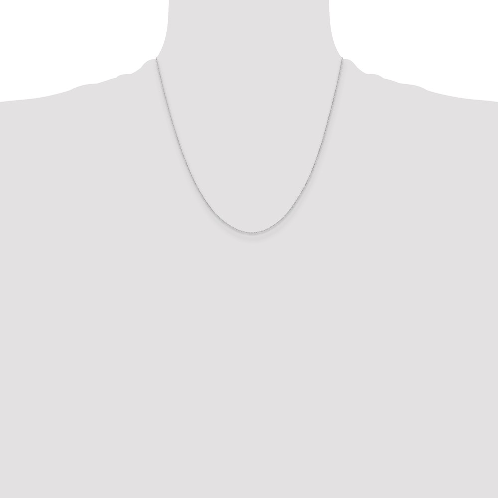 14k White Gold .4 mm Carded Cable Rope Chain (4RW-20)