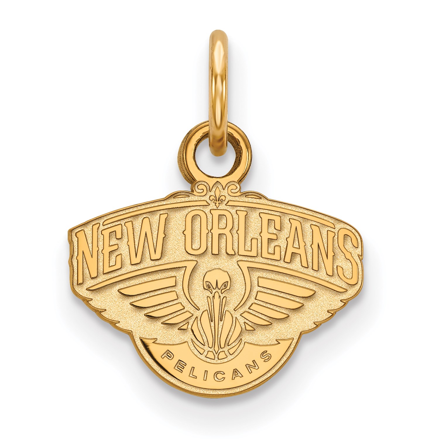 14k Yellow Gold Nba Basketball Logoart Licensed New Orleans Pelicans Image Is Loading 14k Yellow Gold Nba Basketball Logoart Licensed New