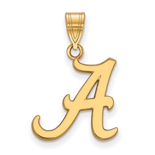 10k Gold LogoArt University of Alabama Letter A Medium Pendant