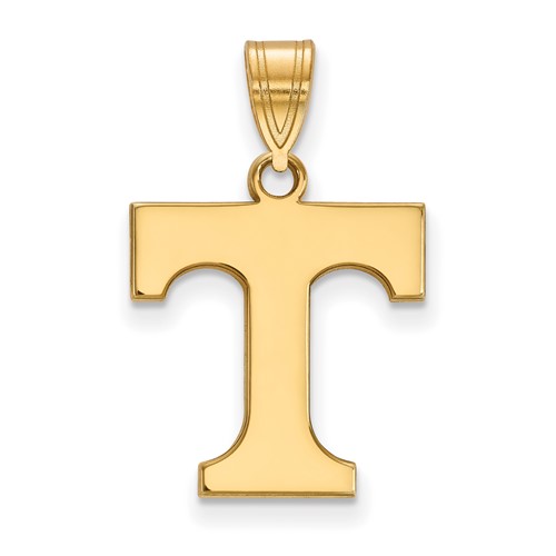 10k Gold LogoArt University of Tennessee Letter T Medium Pendant