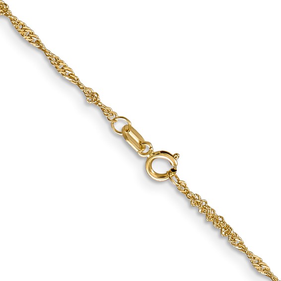 Leslie's 14K 1.3mm Singapore Chain