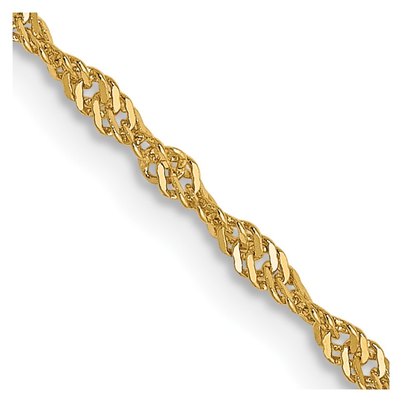 14K 1.3mm Singapore Chain