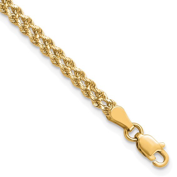 Diamond-Cut Double Rope Chain                      