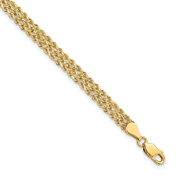 Leslie's Diamond-Cut Triple Rope Chain