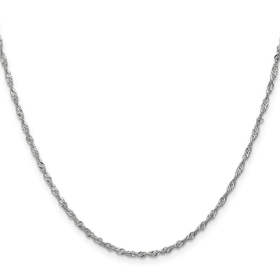 Leslie's 14K White Gold 1.6mm Singapore Chain