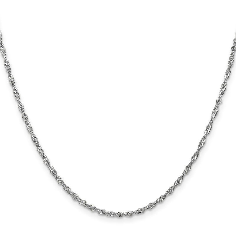 14K White Gold 1.6mm Singapore Chain