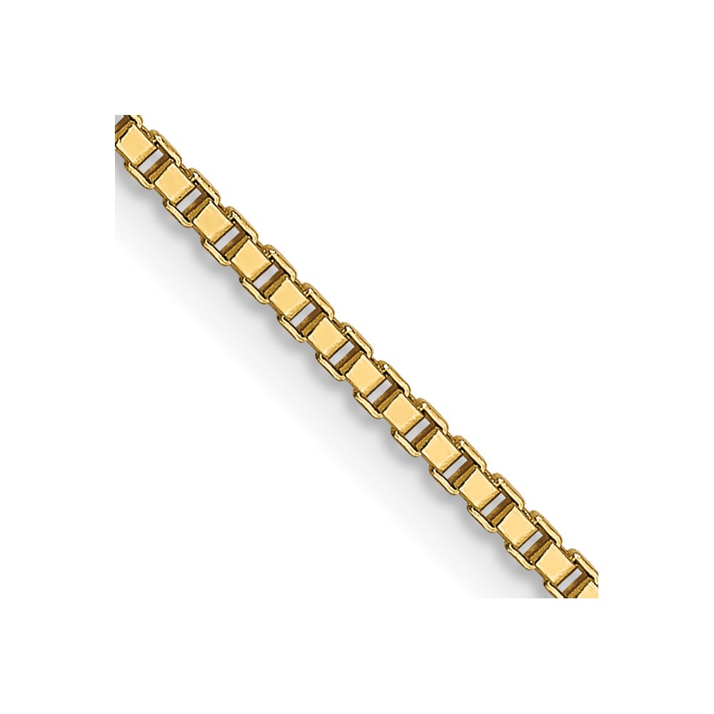 Pre-owned Superdealsforeverything Real 14kt Yellow Gold 1mm Box Chain; 20 Inch; Lobster Clasp