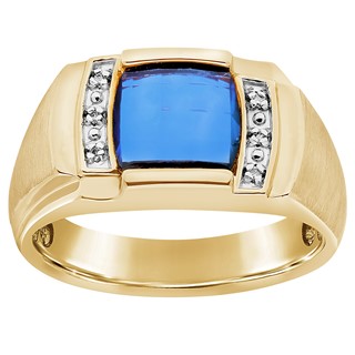 GTS YG SAPPHIRE/DIA RING WITH J-BACK