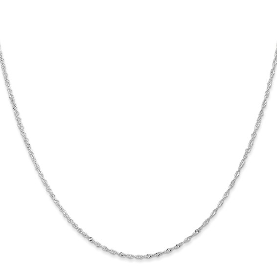 Leslie's 10k White Gold 1mm Singapore Chain