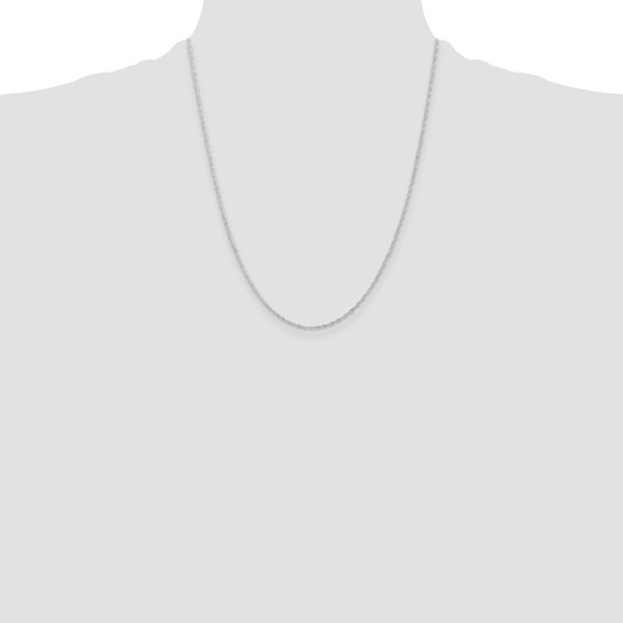 Leslie's 10k White Gold 1mm Singapore Chain