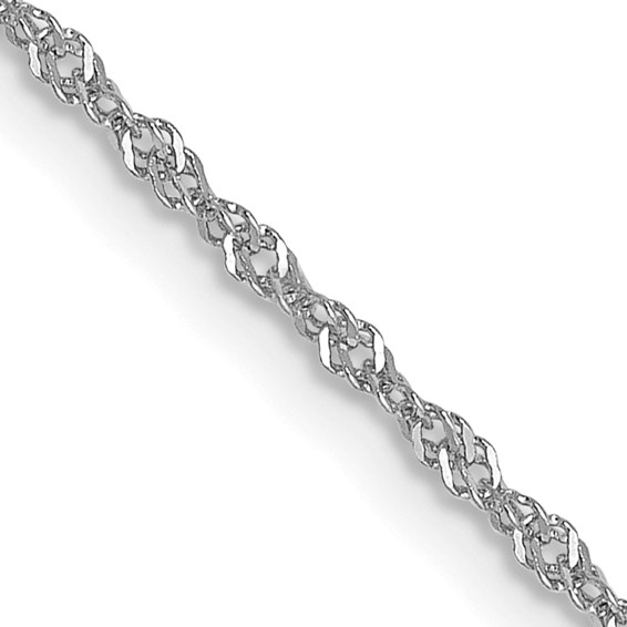 Leslie's 10k White Gold 1mm Singapore Chain