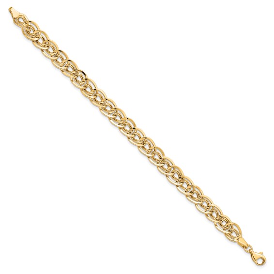 Leslie's 10K Yellow Gold Triple Fancy Link Bracelet