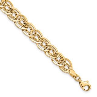 Leslie's 10K Yellow Gold Triple Fancy Link Bracelet