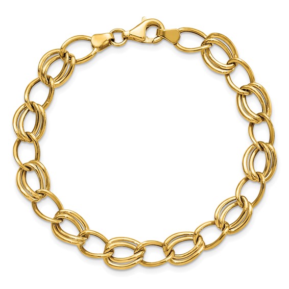 Leslie's 10K Yellow Gold Flat Curb Link Bracelet