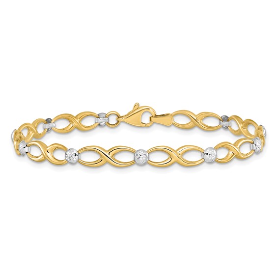 Leslie's 10K Two-tone D/C Bracelet