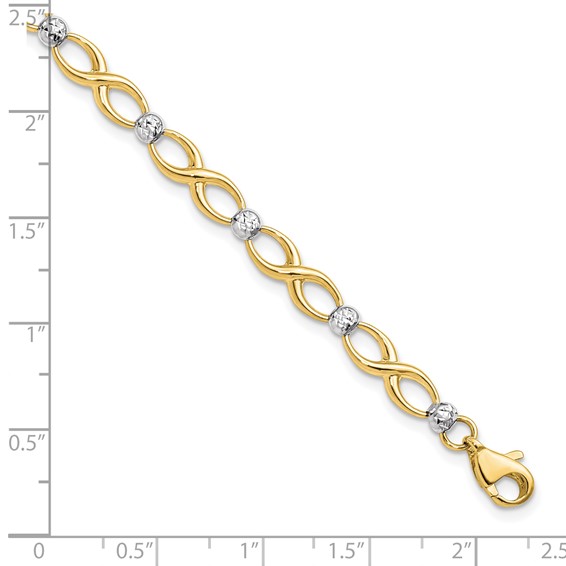 Leslie's 10K Two-tone D/C Bracelet