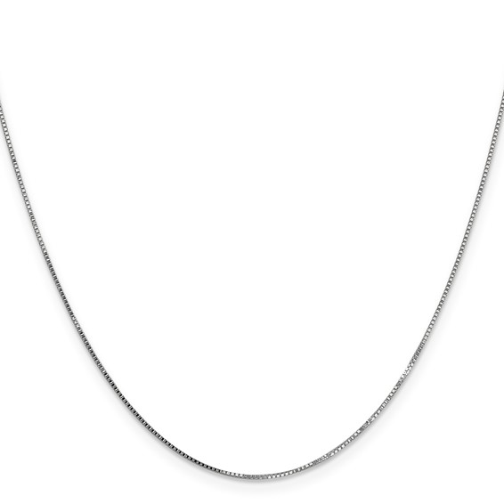 Leslie's 10k White Gold .7mm Box Chain