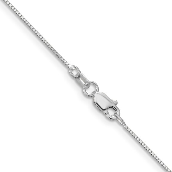 Leslie's 10k White Gold .7mm Box Chain