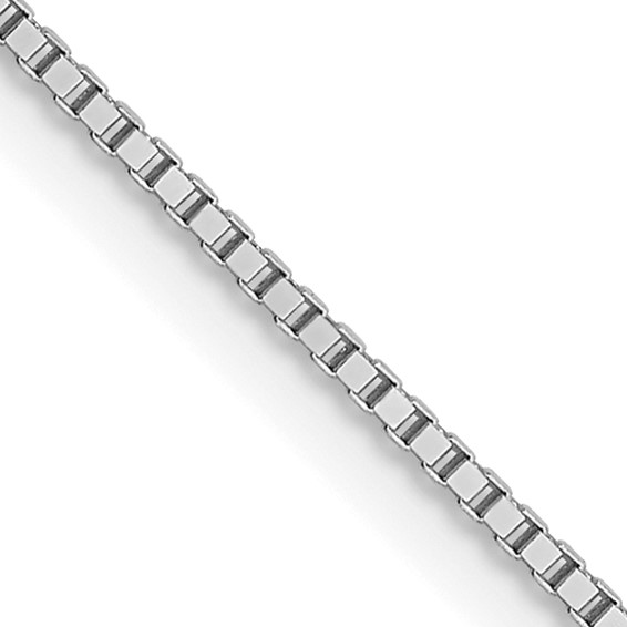 Leslie's 10k White Gold .7mm Box Chain