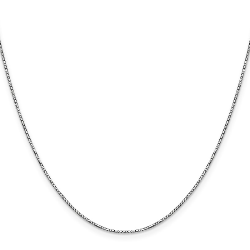 10K White Gold .8mm Box Chain