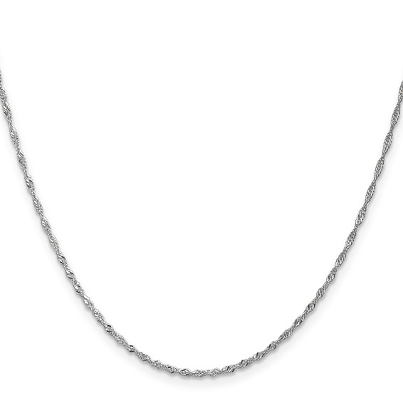 Leslie's 10K White Gold 1.3mm Singapore Chain