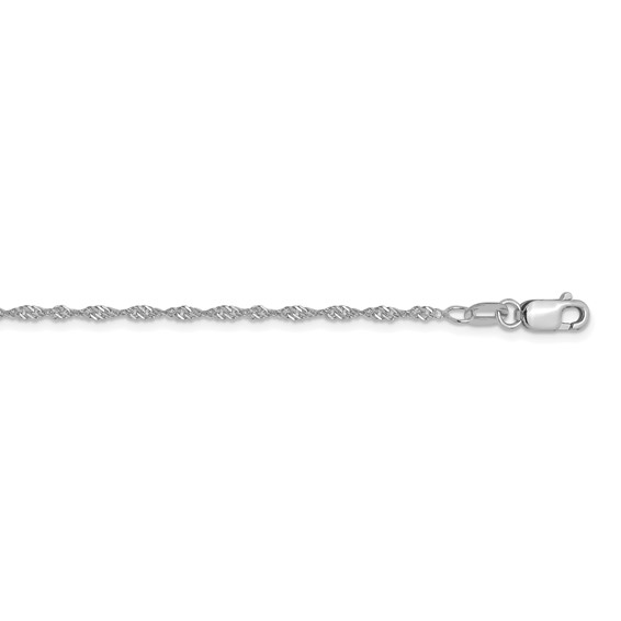 Leslie's 10K White Gold 1.3mm Singapore Chain