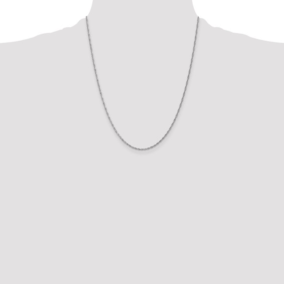 Leslie's 10k White Gold 1.3mm Singapore Chain