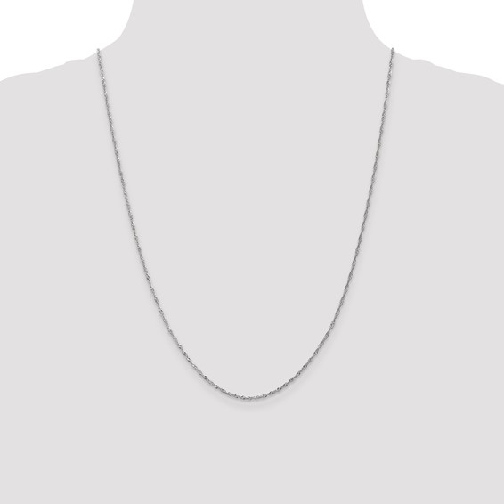 Leslie's 10K White Gold 1.3mm Singapore Chain