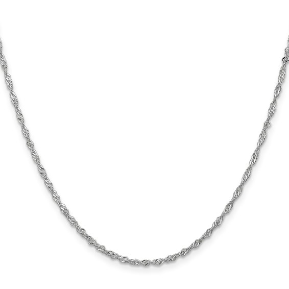 Leslie's 10K White Gold 1.7mm Singapore Chain
