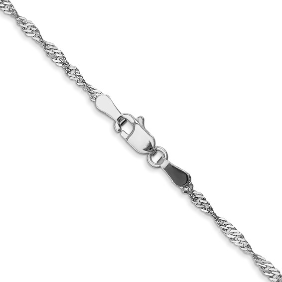 Leslie's 10K White Gold 1.7mm Singapore Chain