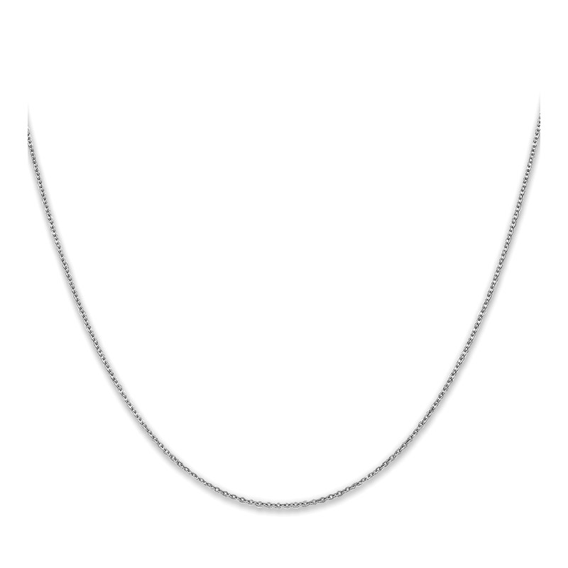 10K White Gold 1.1mm Flat Cable Chain