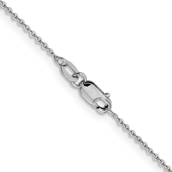Leslie's 10K White Gold 1.1mm Flat Cable Chain