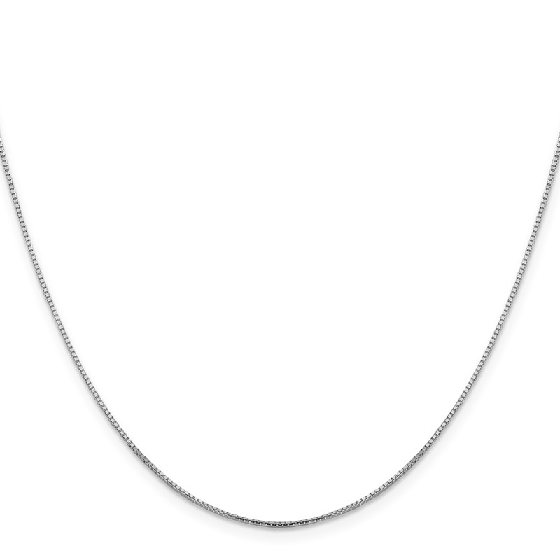 10K White Gold .95mm Sparkle Octagonal Box Chain