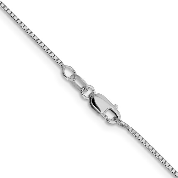 Leslie's 10K White Gold .95mm Sparkle Octagonal Box Chain