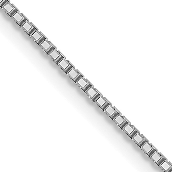 Leslie's 10K White Gold .95mm Sparkle Octagonal Box Chain