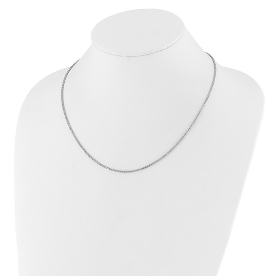 Leslie's 10k White Gold Adjustable 1.6mm Semi Solid Spiga Chain