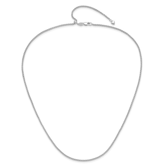 Leslie's 10k White Gold Adjustable 1.6mm Semi Solid Spiga Chain