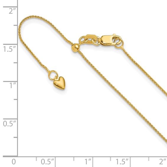 Leslie's 10K Diamond-Cut Wheat Adjustable Chain