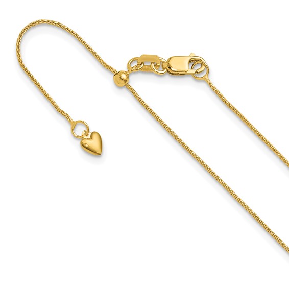 Leslie's 10K Diamond-Cut Wheat Adjustable Chain