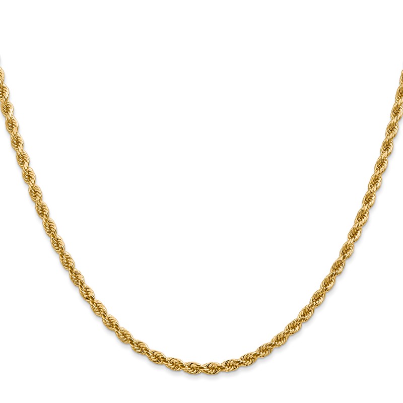 10k White Gold 2.75mm Diamond-Cut Rope Chain