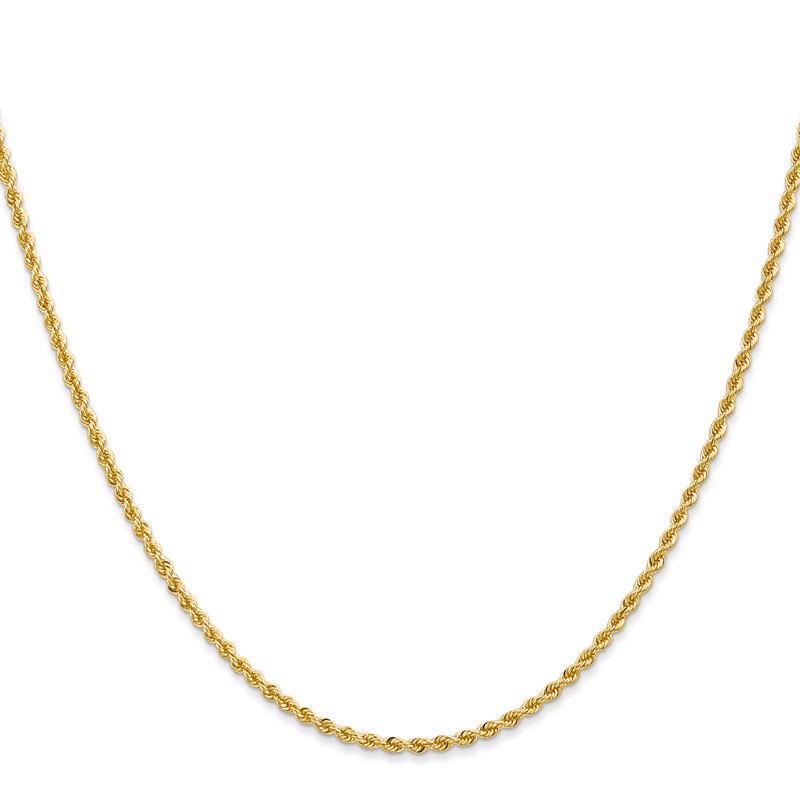 10k 2mm Solid Regular Rope Chain