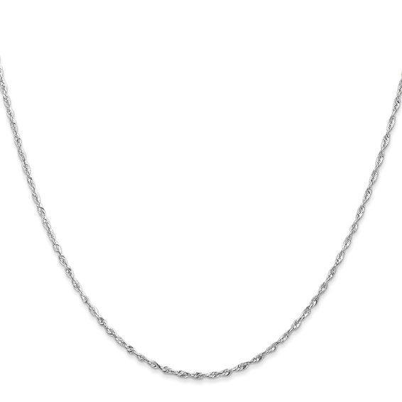Leslie's 10k White Gold 1.5mm Diamond-Cut Lightweight Rope Chain