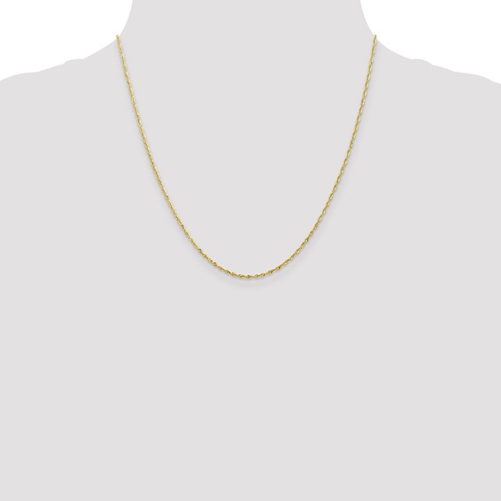 Leslie's 10k White Gold 1.5mm Diamond-Cut Lightweight Rope Chain