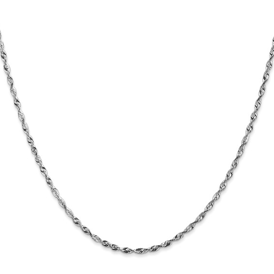 Leslie's 10k White Gold 1.8mm Diamond-Cut Lightweight Rope Chain