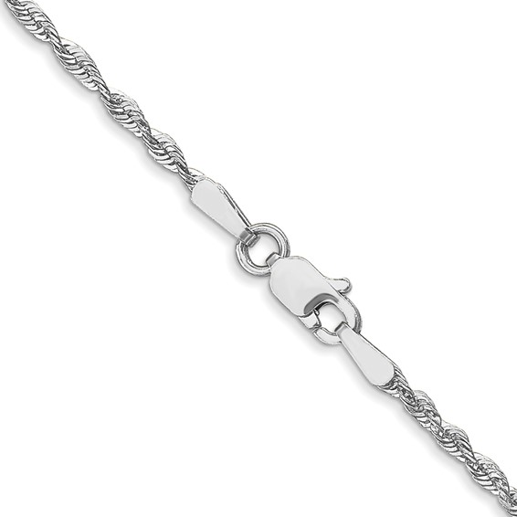 Leslie's 10k White Gold 1.8mm Diamond-Cut Lightweight Rope Chain