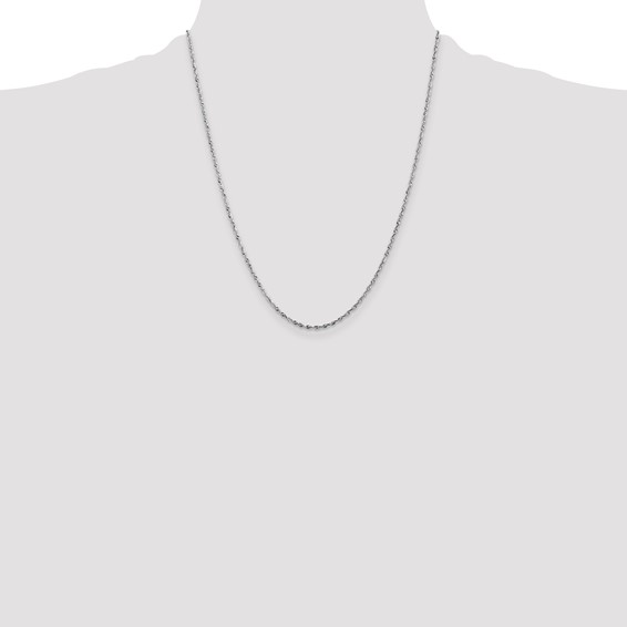 Leslie's 10k White Gold 1.8mm Diamond-Cut Lightweight Rope Chain