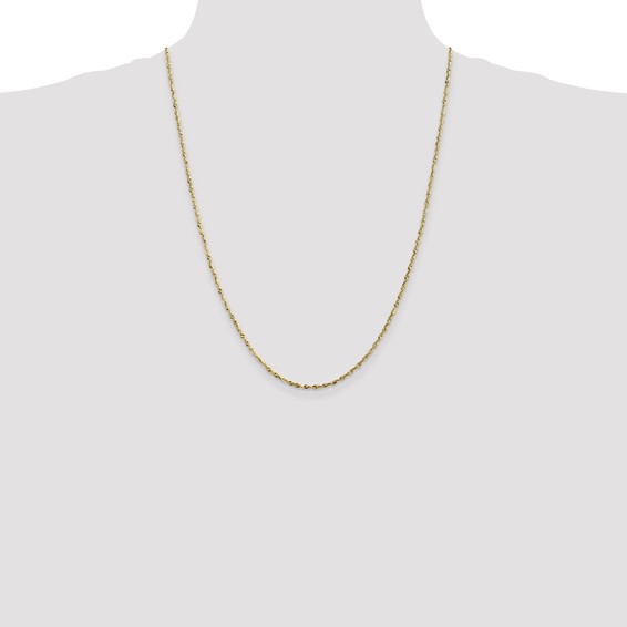 Leslie's 10k White Gold 1.8mm Diamond-Cut Lightweight Rope Chain
