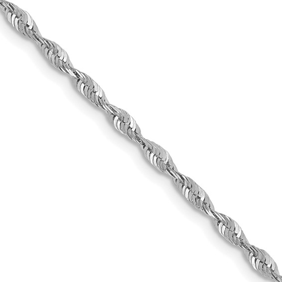 Leslie's 10k White Gold 1.8mm Diamond-Cut Lightweight Rope Chain